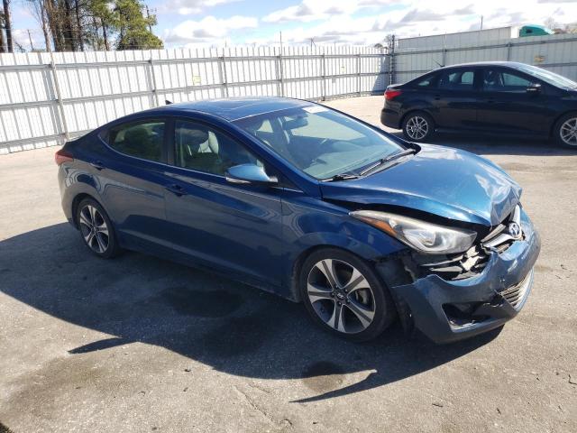 KMHDH4AH8EU051117 - 2014 HYUNDAI ELANTRA SE BLUE photo 4