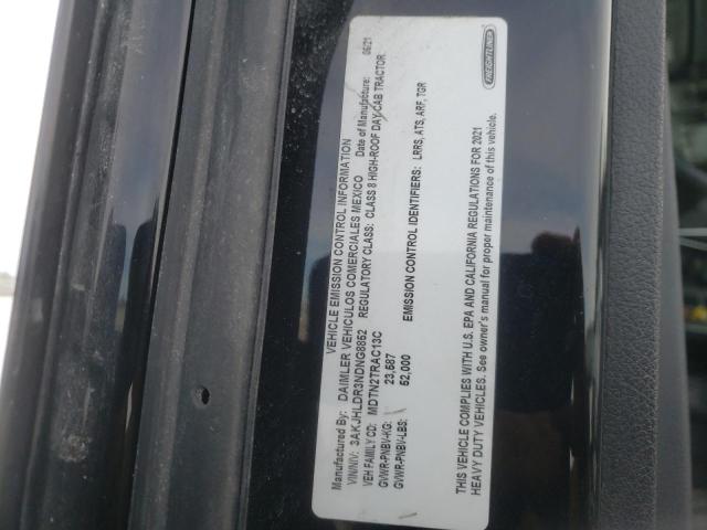 3AKJHLDR3NDNG8852 - 2022 FREIGHTLINER CASCADIA 1 GRAY photo 10