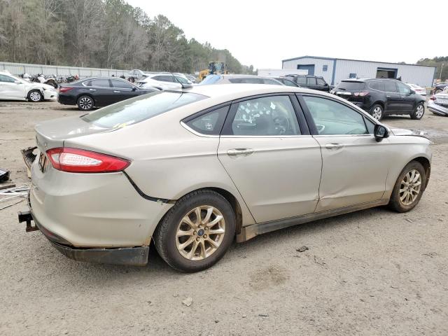 3FA6P0G70FR231407 - 2015 FORD FUSION S GOLD photo 3