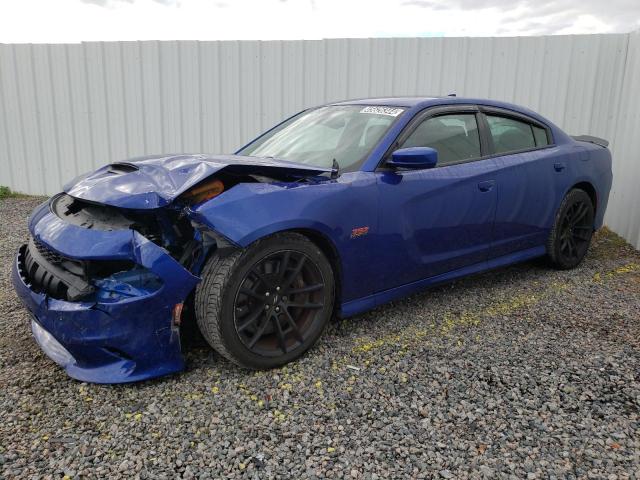 2C3CDXGJXMH618117 - 2021 DODGE CHARGER SCAT PACK BLUE photo 1