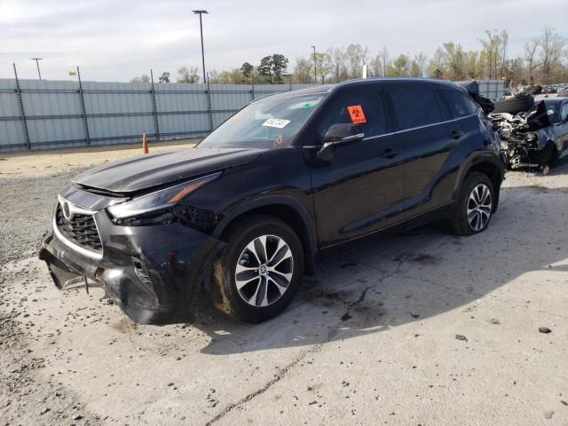 5TDGZRBH8MS118120 - 2021 TOYOTA HIGHLANDER XLE BLACK photo 1