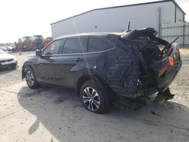 5TDGZRBH8MS118120 - 2021 TOYOTA HIGHLANDER XLE BLACK photo 2