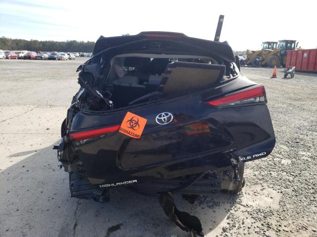 5TDGZRBH8MS118120 - 2021 TOYOTA HIGHLANDER XLE BLACK photo 6