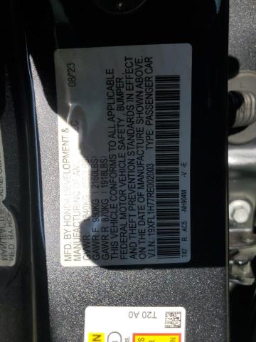 19XFL1H77RE002003 - 2024 HONDA CIVIC EXL გრაფიტი ფოტო 12