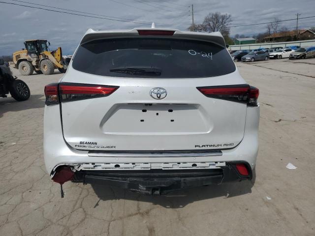 5TDFZRBH2NS189519 - 2022 TOYOTA HIGHLANDER PLATINUM WHITE photo 6