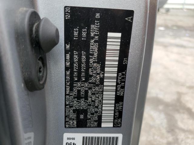 5TDKRKEC2MS011632 - 2021 TOYOTA SIENNA LE SILVER photo 13