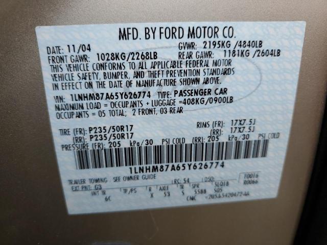 1LNHM87A65Y626774 - 2005 LINCOLN LS 棕色 照片 12