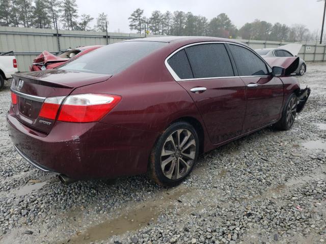 1HGCR2F59EA170149 - 2014 HONDA ACCORD SPORT BURGUNDY photo 3