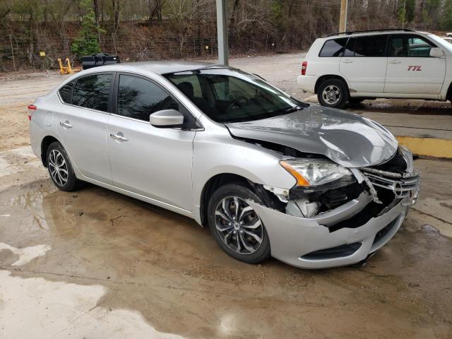 3N1AB7APXFY308037 - 2015 NISSAN SENTRA S SILVER photo 4