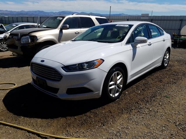 3FA6P0H7XER307096 - 2014 FORD FUSION SE WHITE photo 2