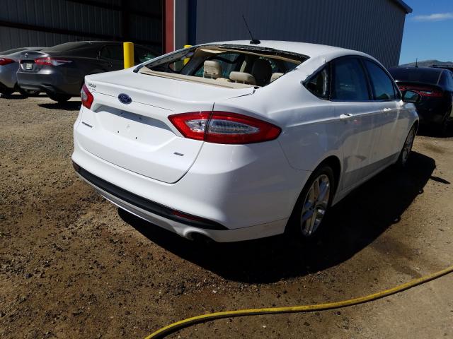 3FA6P0H7XER307096 - 2014 FORD FUSION SE WHITE photo 4