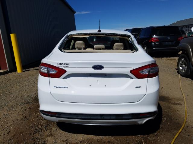 3FA6P0H7XER307096 - 2014 FORD FUSION SE WHITE photo 9