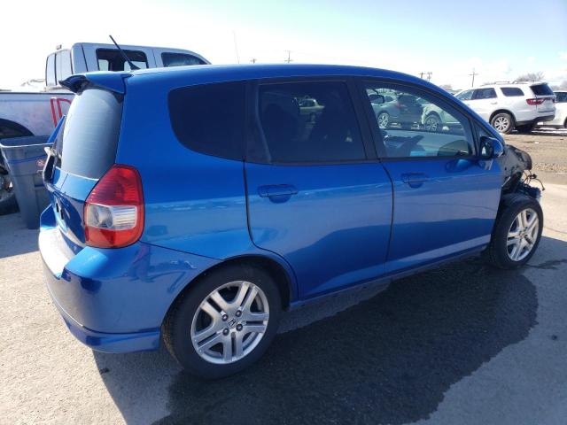 JHMGD38658S035452 - 2008 HONDA FIT SPORT BLUE photo 3