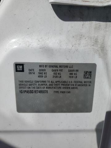 1G1PA5SG1E7485078 - 2014 CHEVROLET CRUZE LS WHITE photo 12