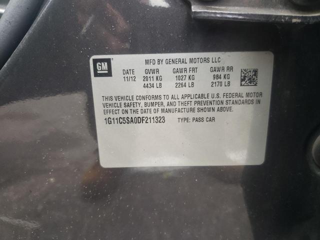 1G11C5SA0DF211323 - 2013 CHEVROLET MALIBU 1LT 灰色 照片 13