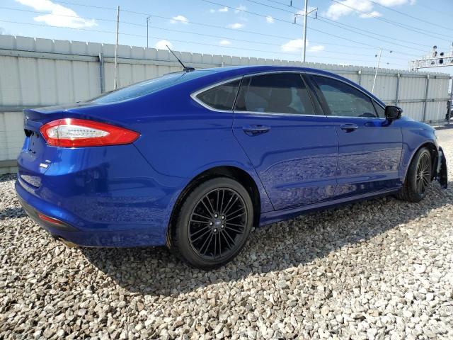 3FA6P0HD7GR325712 - 2016 FORD FUSION SE BLUE photo 3