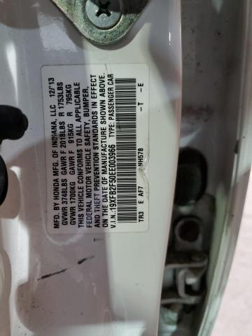 19XFB2F50EE003966 - 2014 HONDA CIVIC LX WHITE photo 12