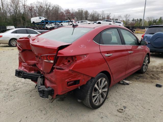 3KPC34A61ME140554 - 2021 HYUNDAI ACCENT LIMITED RED photo 3