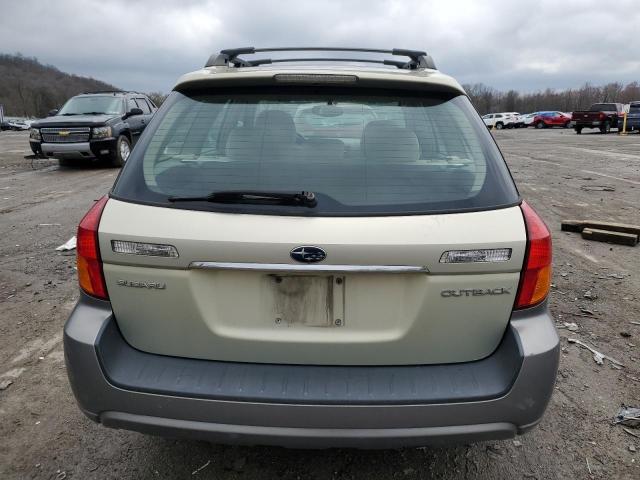 4S4BP61C256362041 - 2005 SUBARU LEGACY OUTBACK 2.5I TAN photo 6