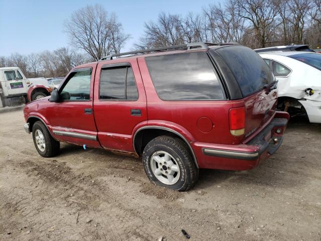 1GNDT13W0W2186027 - 1998 CHEVROLET BLAZER MAROON photo 2