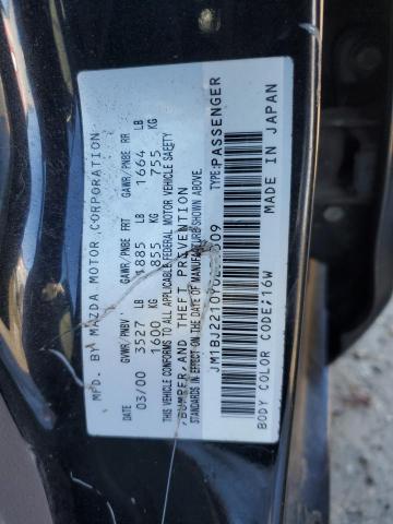 JM1BJ2210Y0259509 - 2000 MAZDA PROTEGE ES 黑色 照片 12