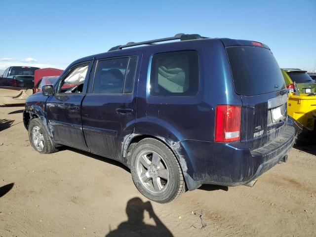 5FNYF4H58BB103423 - 2011 HONDA PILOT EXL BLUE photo 2