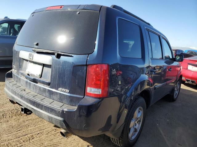 5FNYF4H58BB103423 - 2011 HONDA PILOT EXL BLUE photo 3