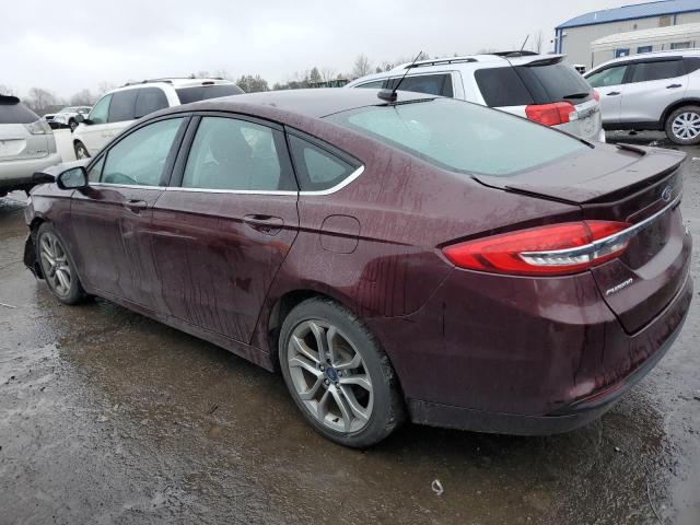 3FA6P0HD9HR269001 - 2017 FORD FUSION SE MAROON photo 2