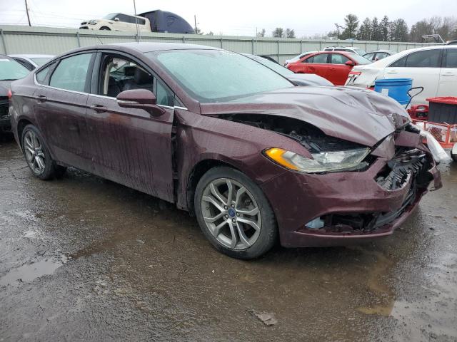 3FA6P0HD9HR269001 - 2017 FORD FUSION SE MAROON photo 4