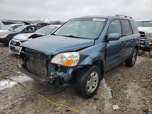 2HKYF18595H523941 - 2005 HONDA PILOT EXL BLUE photo 1