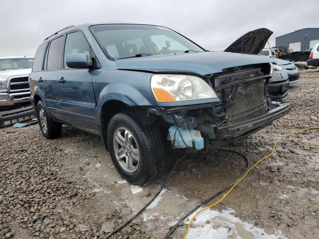 2HKYF18595H523941 - 2005 HONDA PILOT EXL BLUE photo 4