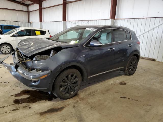 KNDPNCAC0K7604667 - 2019 KIA SPORTAGE EX BLUE photo 1