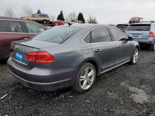 1VWCN7A34EC118586 - 2014 VOLKSWAGEN PASSAT SEL GRAY photo 3