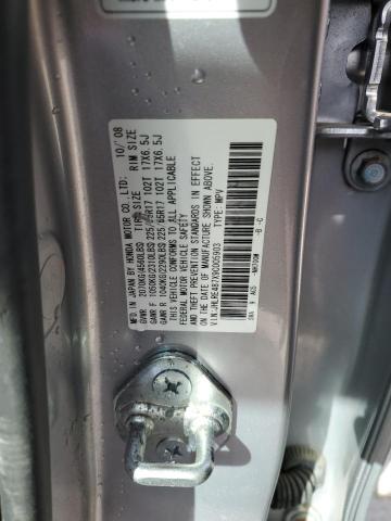 JHLRE487X9C005903 - 2009 HONDA CR-V EXL SILVER photo 13