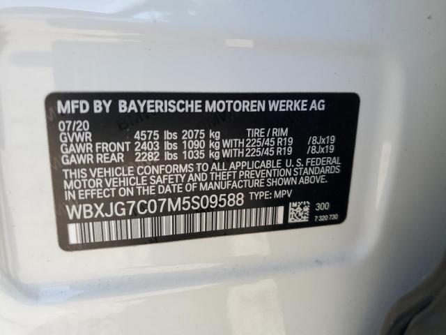 WBXJG7C07M5S09588 - 2021 BMW X1 SDRIVE28I WHITE photo 13