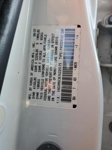 1HGCM56367A225173 - 2007 HONDA ACCORD SE WHITE photo 12