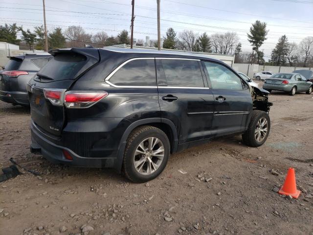 5TDJKRFHXFS200003 - 2015 TOYOTA HIGHLANDER XLE BLACK photo 3