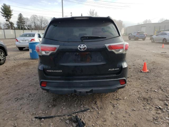 5TDJKRFHXFS200003 - 2015 TOYOTA HIGHLANDER XLE BLACK photo 6