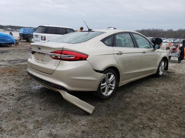 3FA6P0H74JR156587 - 2018 FORD FUSION SE BEIGE photo 3