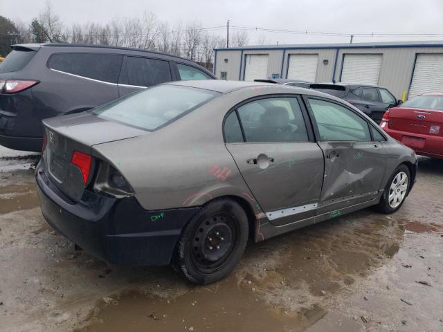 2HGFA16536H513460 - 2006 HONDA CIVIC LX GRAY photo 3