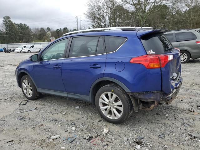 2T3YFREVXFW167416 - 2015 TOYOTA RAV4 LIMITED BLUE photo 2