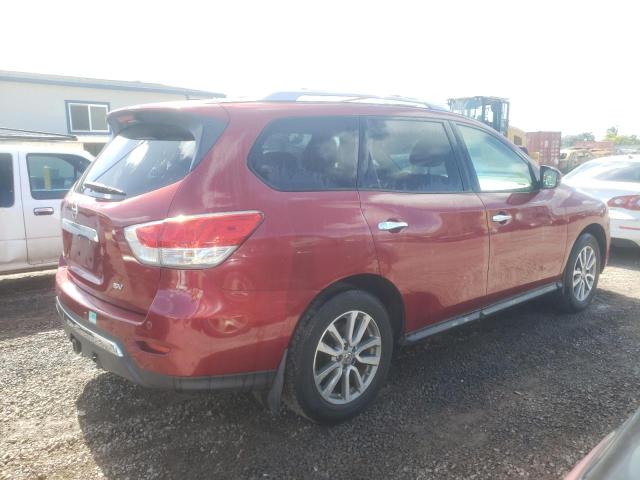 5N1AR2MN8FC697092 - 2015 NISSAN PATHFINDER S RED photo 3