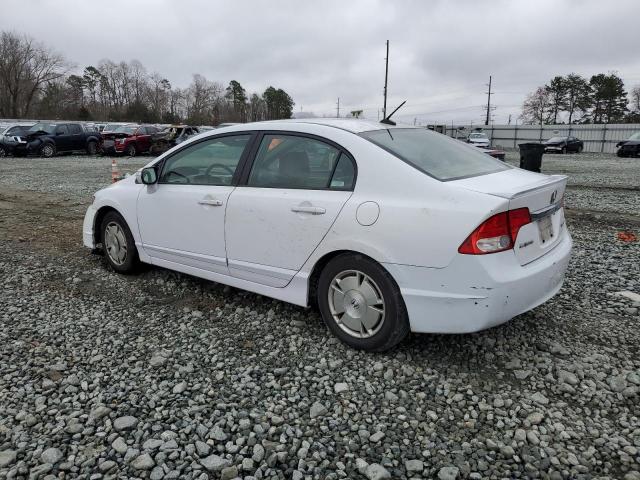 JHMFA36249S016851 - 2009 HONDA CIVIC HYBRID WHITE photo 2