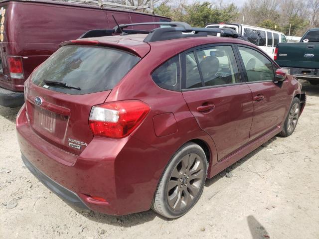 JF1GPAP66G8203860 - 2016 SUBARU IMPREZA SPORT PREMIUM BURGUNDY photo 3