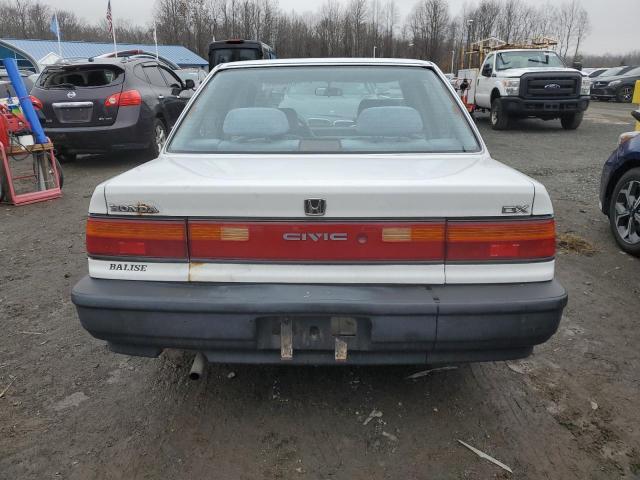 1HGED3649ML016502 - 1991 HONDA CIVIC DX WHITE photo 6