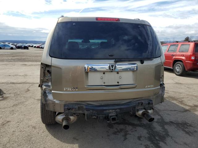 5FNYF4H67AB001442 - 2010 HONDA PILOT EXL TAN photo 6