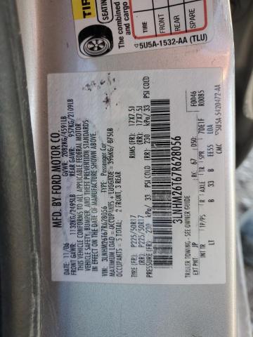 3LNHM26T67R628056 - 2007 LINCOLN MKZ SILVER photo 12