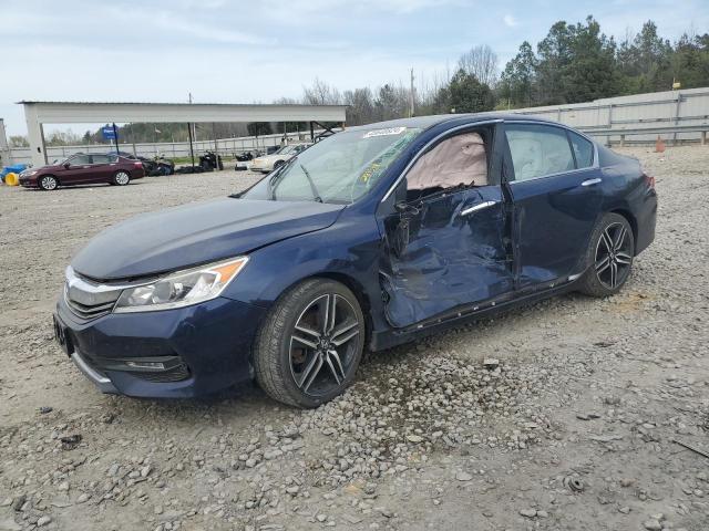 1HGCR2F58HA283319 - 2017 HONDA ACCORD SPORT BLUE photo 1