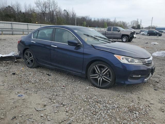 1HGCR2F58HA283319 - 2017 HONDA ACCORD SPORT BLUE photo 4