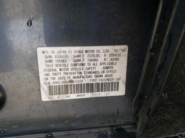 JH4CL96846C015628 - 2006 ACURA TSX CHARCOAL photo 12